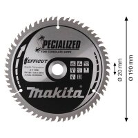 makita E-11190 Kreissägeblatt 190,0 mm, 60 Zähne, 1 St.