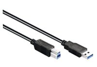goobay USB 3.0 A/USB 3.0 B Kabel 3,0 m schwarz, 1 St.
