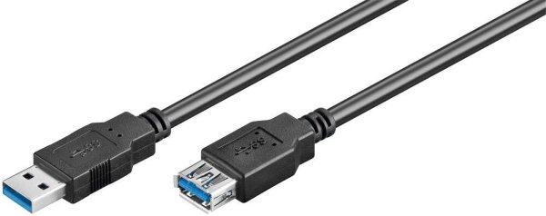 goobay USB 3.0 A Kabel 3,0 m schwarz, 1 St.