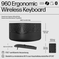 HP 960 Tastatur kabellos schwarz