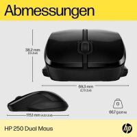 HP 250 Maus kabellos schwarz
