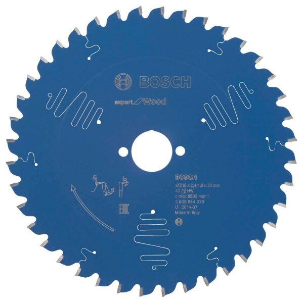 BOSCH EXPERT for Wood Kreissägeblatt 216,0 mm, 40 Zähne, 1 St.