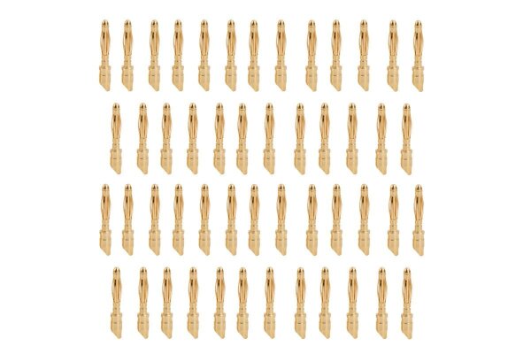 Goldkontakt Stecker Ø 2,0 mm - 50 St.