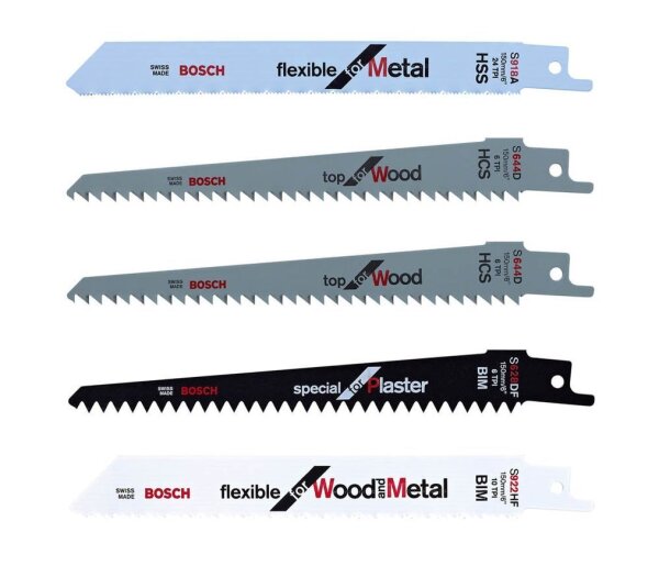 BOSCH Home & Garden Säbelsägeblätter, 5 Set