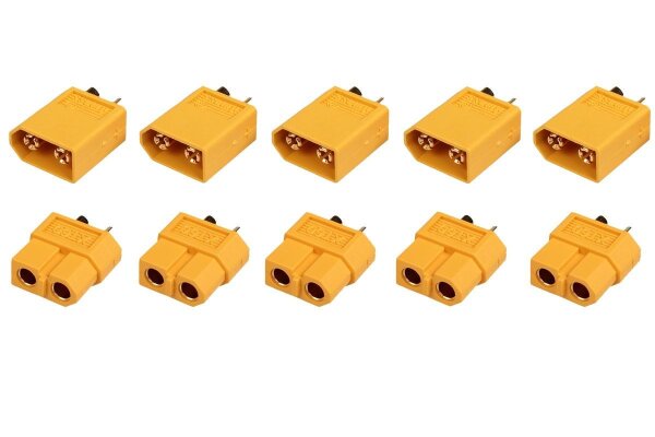 XT 60 3,5 mm Goldkontakte gelb - 5 Paar