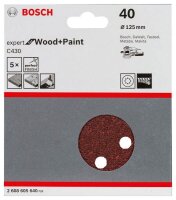5 BOSCH C430 Expert for Wood and Paint Schleifblätter 40