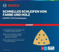 5 BOSCH C470 Schleifblätter 40
