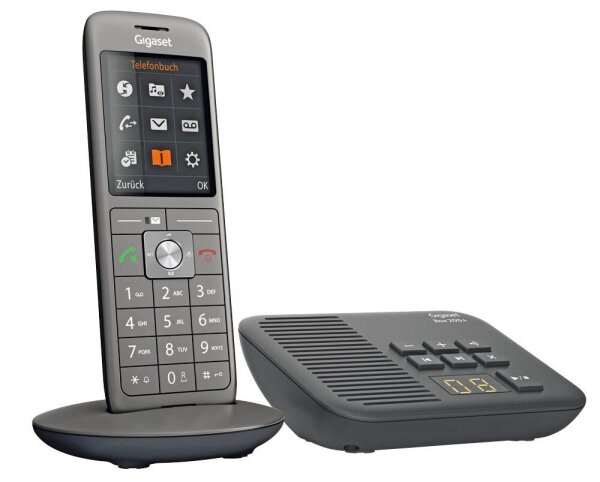 Gigaset CL660A Schnurloses Telefon mit Anrufbeantworter anthrazit schwarz
