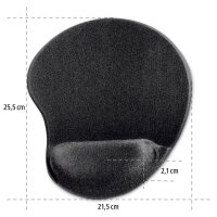 hama Mousepad mit Handgelenkauflage Ergonomic schwarz