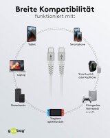 goobay USB 2.0 C-Stecker USB-Kabel 2,0 m weiß, 1 St.