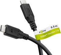 goobay USB 4 USB-Kabel 0,5 m schwarz, 1 St.