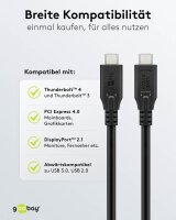 goobay USB 4 USB-Kabel 0,5 m schwarz, 1 St.
