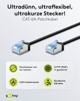 goobay RJ-45 Netzwerkkabel 0,5 m schwarz bis zu 10,00 Gbit/Sek. bis zu 500 MHz, 1 St.