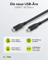 goobay USB 4 USB-Kabel 2,0 m schwarz, 1 St.