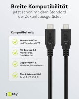 goobay USB 4 USB-Kabel 2,0 m schwarz, 1 St.