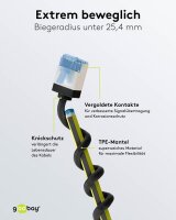 goobay RJ-45 Netzwerkkabel 10,0 m schwarz bis zu 10,00 Gbit/Sek. bis zu 500 MHz, 1 St.