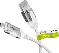 goobay USB-C 3.1/RJ45 Kabel 5,0 m weiß, 1 St.