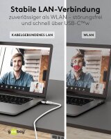goobay USB-C 3.1/RJ45 Kabel 5,0 m weiß, 1 St.