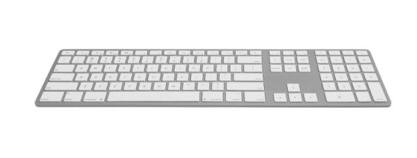 JENIMAGE Wireless Aluminium Keyboard Tastatur kabellos weiß, silber