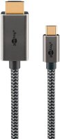 goobay USB 3.1 C-Stecker/HDMI-Stecker Kabel 2,0 m silber,...