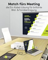 goobay USB-C 3.1/DisplayPort Kabel 3,0 m silber, schwarz, 1 St.