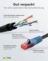 goobay RJ-45 Netzwerkkabel 30,0 m schwarz bis zu 1,0 Gbit/Sek. bis zu 250 MHz, 1 St.