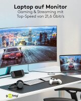 goobay USB-C 3.1/DisplayPort Kabel 2,0 m silber, schwarz, 1 St.