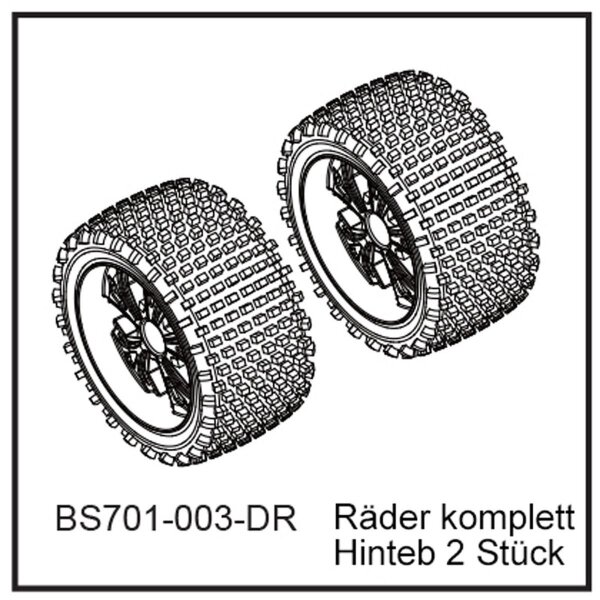 Räder komplett Hi (2 Stück) - BEAST BX