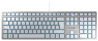 CHERRY KC 6000 SLIM Tastatur kabelgebunden silber