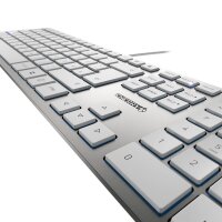 CHERRY KC 6000 SLIM Tastatur kabelgebunden silber