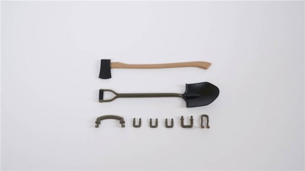 Willys MB Scaler 1:12 - Axt und Schaufel Set