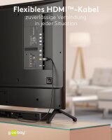 goobay HDMI 2.1 HDMI-Kabel 5,0 m grau, schwarz, 1 St.