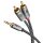 goobay 3,5 mm Klinke/Cinch Kabel 2,0 m silber, schwarz, 1 St.