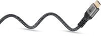 goobay HDMI 2.1 HDMI-Kabel 1,0 m grau, schwarz, 1 St.