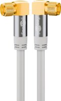 goobay F-Stecker SAT-Kabel 5,0 m weiß, 1 St.
