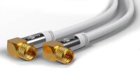 goobay F-Stecker SAT-Kabel 5,0 m weiß, 1 St.