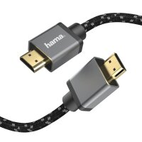 hama Ultra High Speed HDMI Kabel 1,0 m schwarz, grau, 1 St.