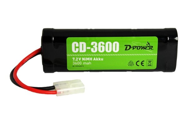 D-Power CD-3600 7.2V NiMH Akku mit Tamiya-Stecker