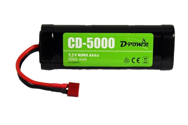 D-Power CD-5000 7.2V NiMH Akku mit T-Stecker