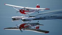 FMS Piper J3 Cub V4 PNP incl. Schwimmer - 140 cm