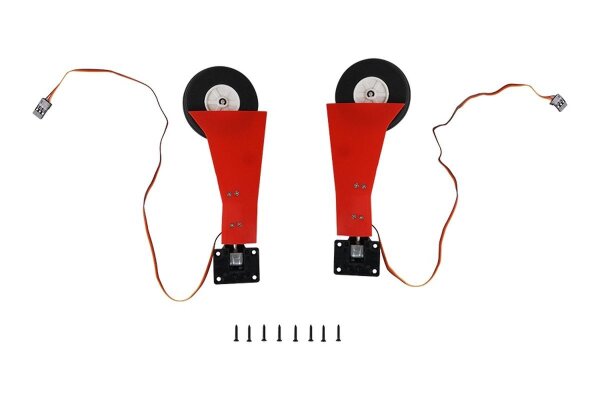 FMS P-51 Dago Red - Hauptfahrwerk komplett (L+R)