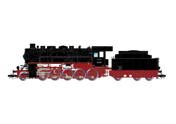 DR, Dampflokomotive 58 1228, mit Digital-Sound