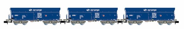 PKP Cargo, 3-tlg. Set Selbstentladewagen der Bauart Falls Blau