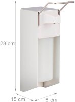 relaxdays Desinfektionsspender 10024242_0 silber Kunststoff 0,5 l, 1 St.