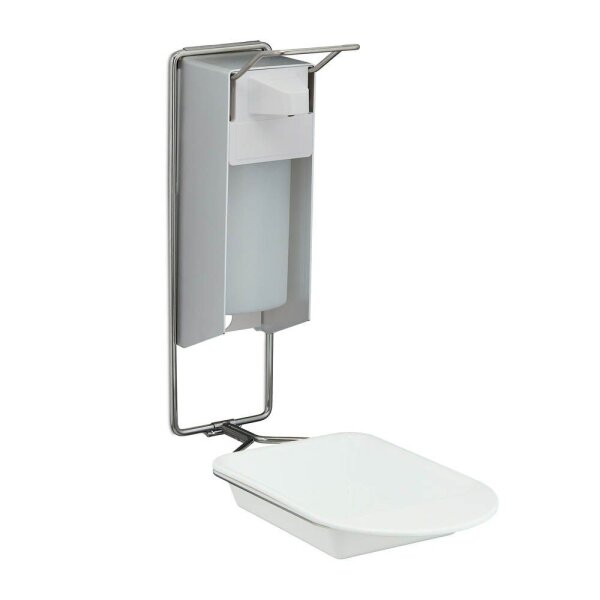 relaxdays Desinfektionsspender 10032720_0 silber Aluminium, Kunststoff 0,5 l, 1 St.