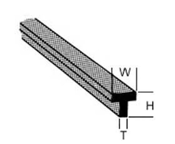 KrickT-1 T-Profil ABS 1,2x1,2x250mm (10)
