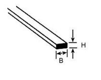 KrickMS-1025 Vierkantstab 2,5x6,3x250mm (10)