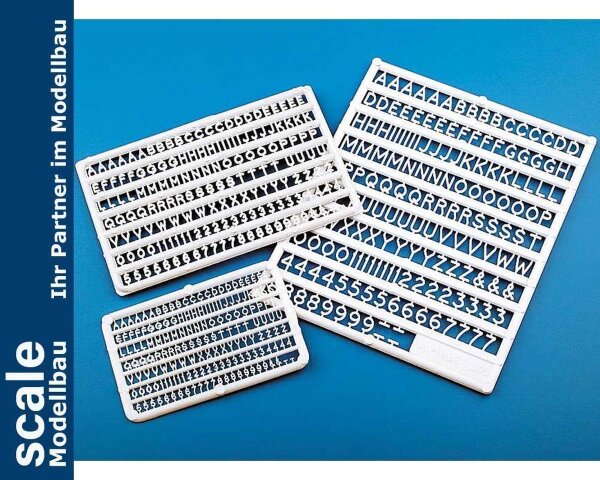 KrickPABT-6 Buchstaben+Zahlen  Kunststoff  6 mm hoch