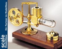 KrickStirlingmotor Gold montiert