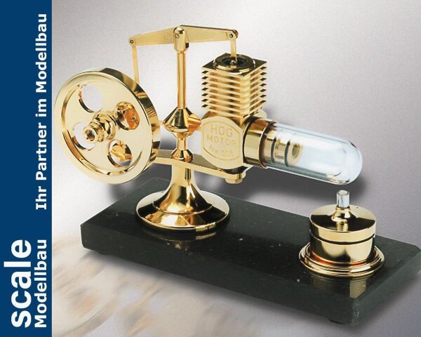 KrickStirlingmotor groß Gold montiert